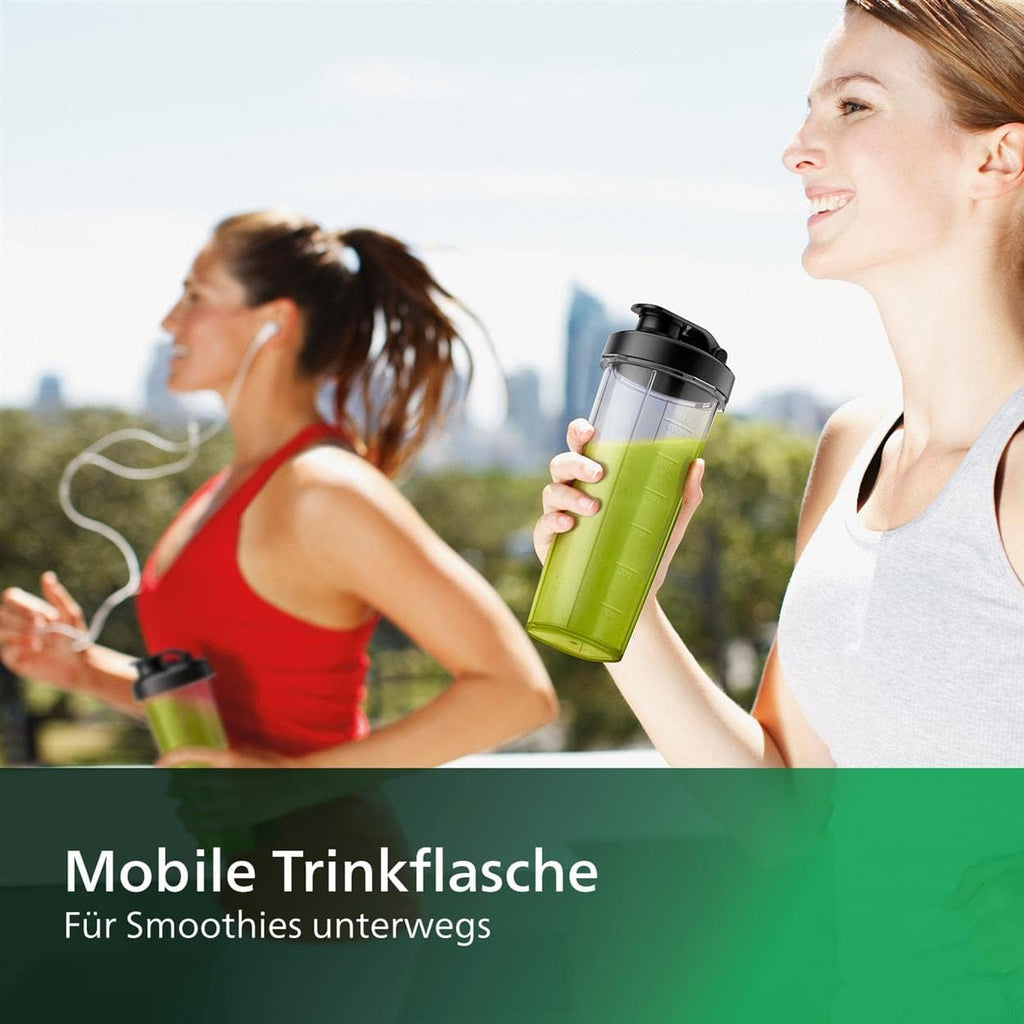Philips Frullatore da tavolo e per smoothie – 1000 W, caraffa in vetro da 2 litri, app HomeID, velocità variabile, ProBlend Crush, bicchiere da viaggio (HR3573/90)