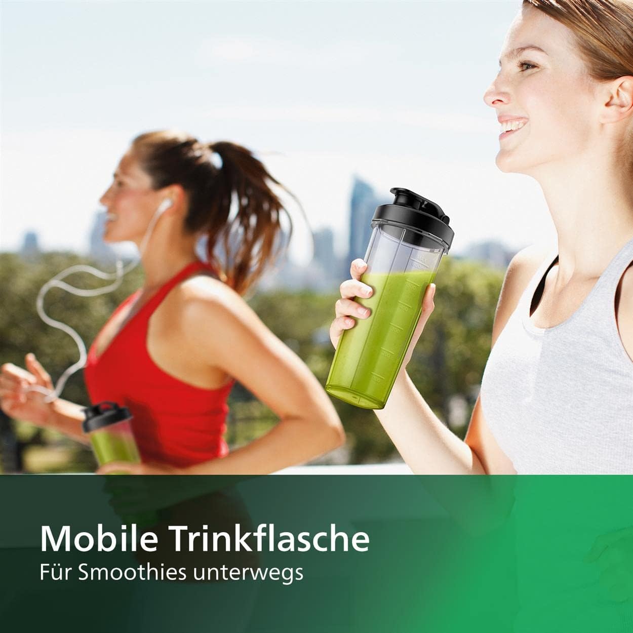 Philips Frullatore da tavolo e per smoothie – 1000 W, caraffa in vetro da 2 litri, app HomeID, velocità variabile, ProBlend Crush, bicchiere da viaggio (HR3573/90)