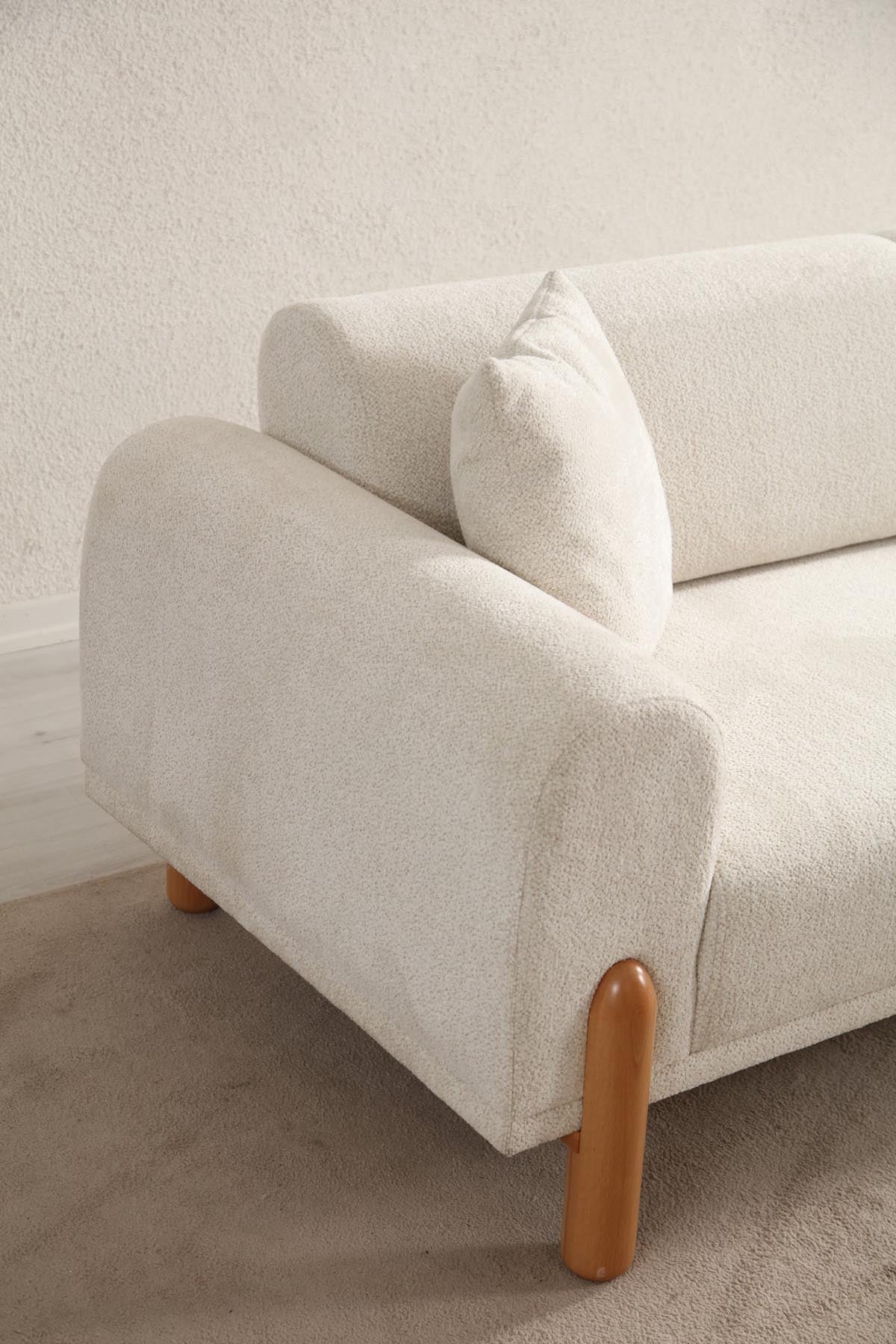 Divano Letto Lyke a 3 Posti - Crema