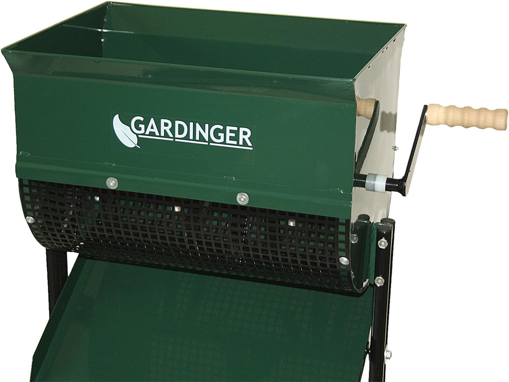 GARDINGER Setaccio fine per compost, in lamiera d'acciaio verniciata con mandrino rotante, setaccio per compost, setaccio a rulli, compostiera fine