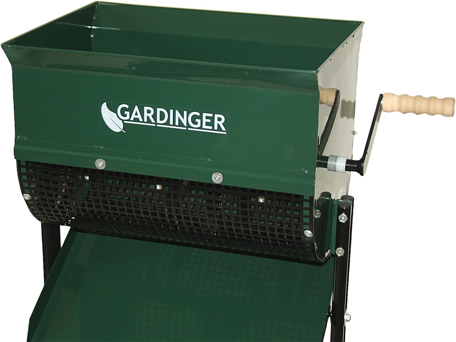 GARDINGER Setaccio fine per compost, in lamiera d'acciaio verniciata con mandrino rotante, setaccio per compost, setaccio a rulli, compostiera fine