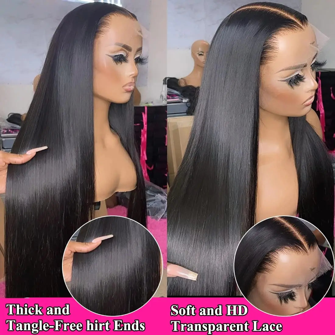 Natürliche Schnheit - Echthaar Lace Front Perücken für Frauen