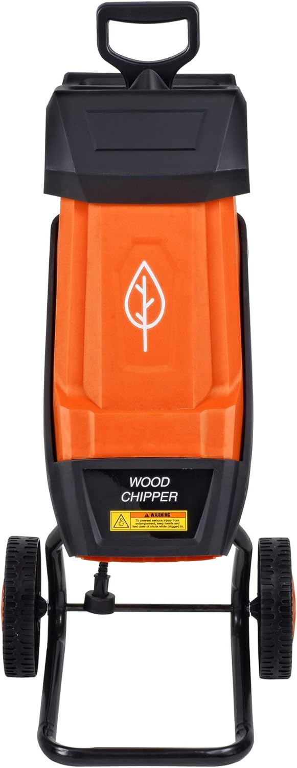 Biotrituratore Elettrico SuperHandy, Trituratore da Giardino 2400W, Cippatrice a Lame 230V, Trituratore da Giardino Max. Capacità con (2) Lame a Doppio Taglio