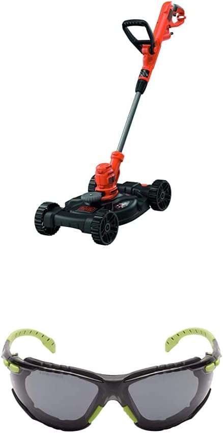 Black+Decker Tagliabordi/Rifilabordi/Tagliaerba 3-in-1 BESTA530CM (550W, 30 cm larghezza di taglio, estensione automatica filo AFS, include base su ruote, per piccoli giardini)