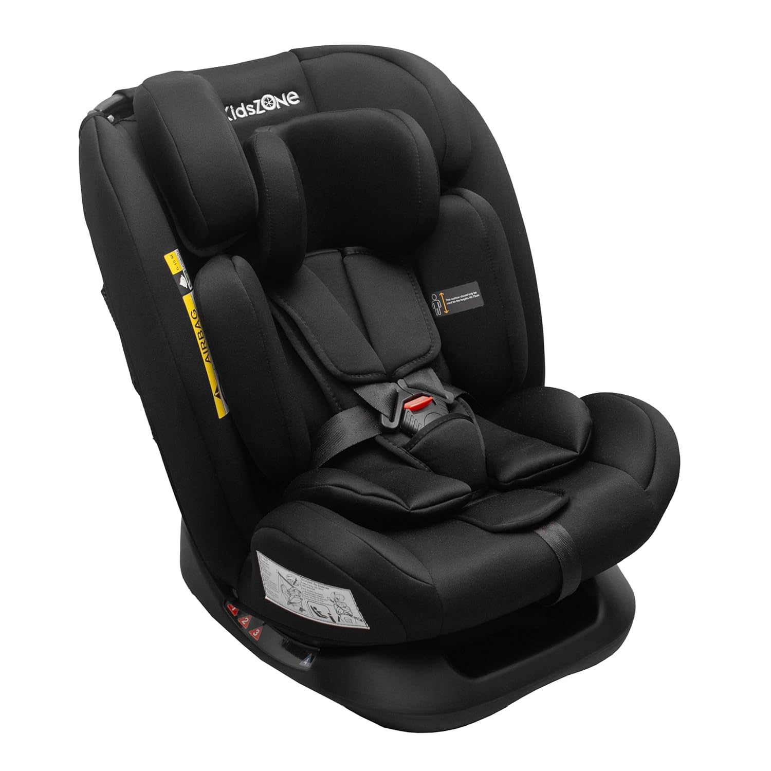 Kindersitz ohne Isofix 0-36 kg – Autositz i-Size 40-150 cm (Gruppe 0+ 1 2 3) – 5 Punkt Sicherheitsgurt, Verstellbare Kopfstütze