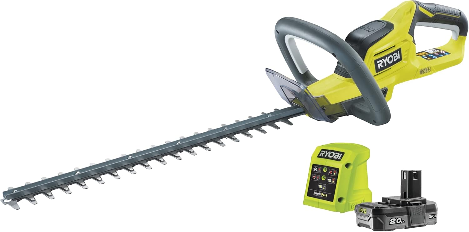 18 V ONE+ Akku-Heckenschere RY18HT50A-0 (Schnittgeschwindigkeit 1350 U/min, Messerlnge 50 cm, 24 mm Messerabstand, ohne Akku & Ladegert im Karton), Grün