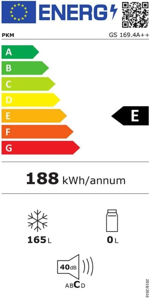 PKM Gefrierschrank GS169.4A++ | Weiß | 165 Liter | Energieeffizienzklasse E