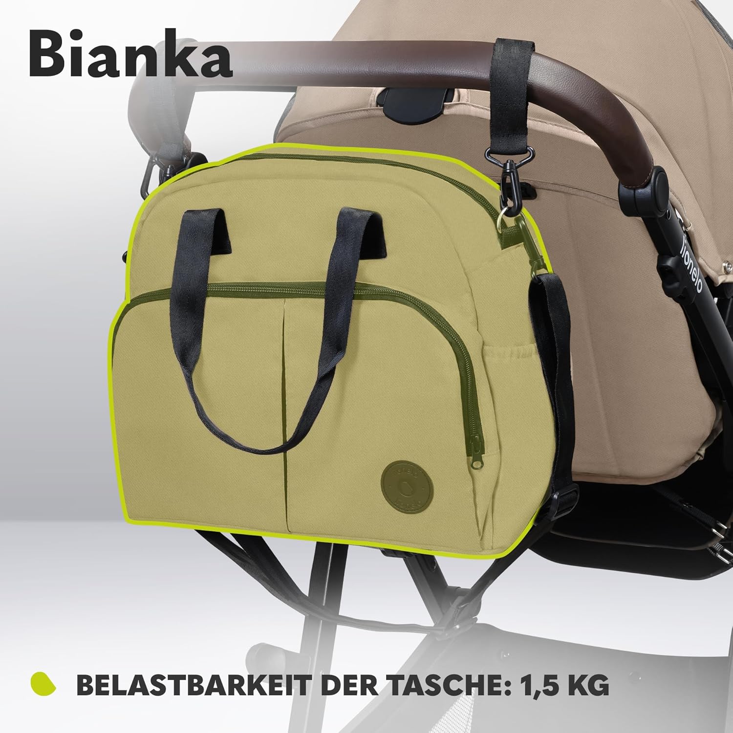LIONELO BIANKA Kinderwagen 3 in 1 bis 22 kg Babywanne Autositz Zusammenlegbar, Reise-System, Einstellung der Rückenlehne, Räder 360o Stoßdämpfer, Verdeck XXL