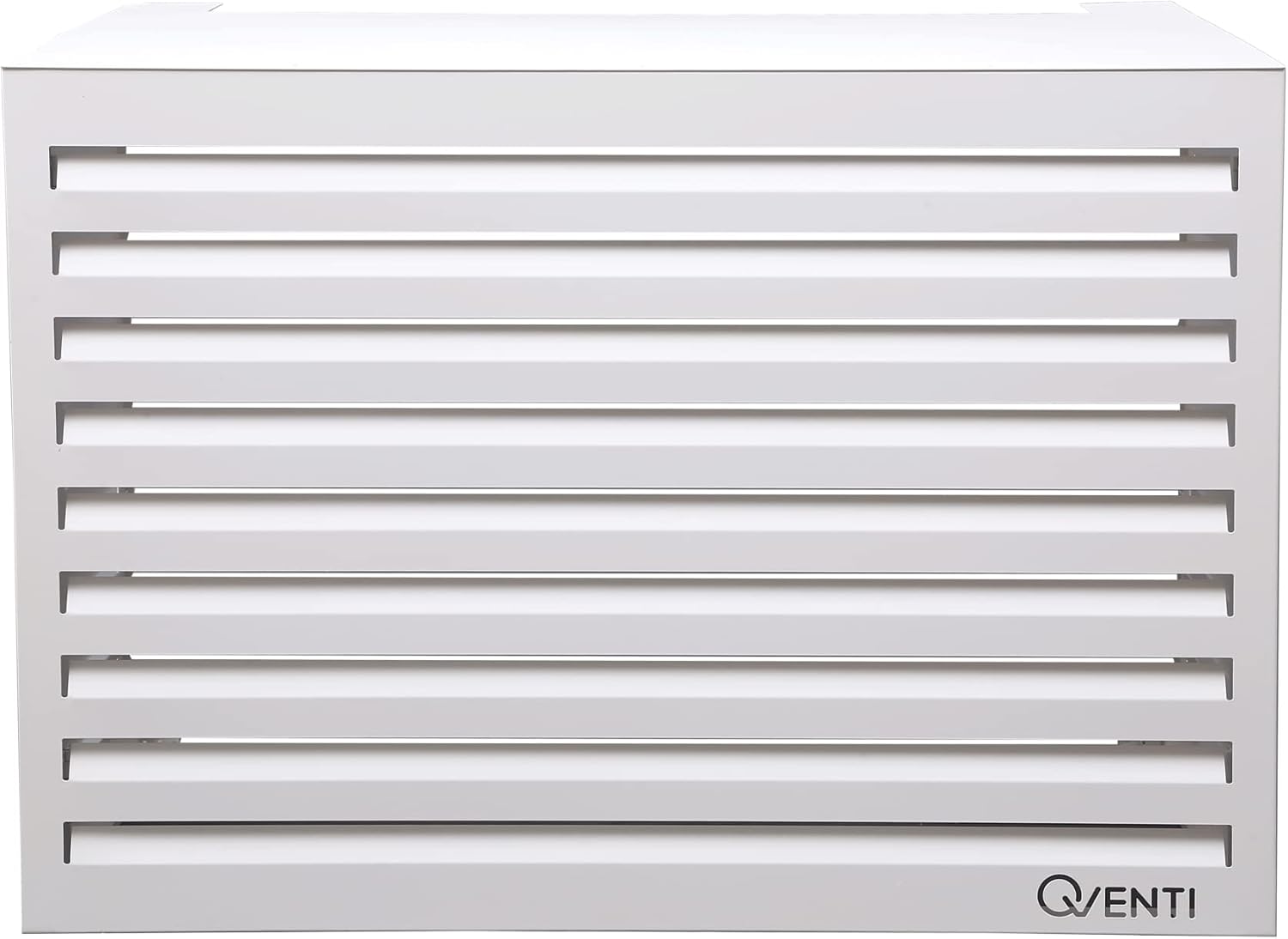 Copertura Qventi per condizionatore - Antracite/Grigio - Alluminio - Griglia di protezione - Rivestimento - Facile montaggio - Taglia S - Dimensioni esterne (LxPxH): 100 x 50 x 75 cm