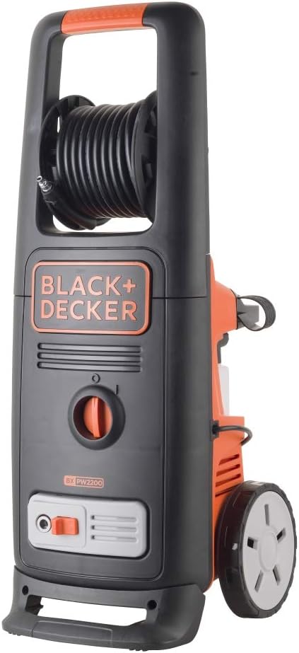 BLACK+DECKER Hochdruckreiniger BXPW2200PE mit Patio Cleaner Deluxe und Feste Bürste (2200 W, 150 bar, 440 l/h)