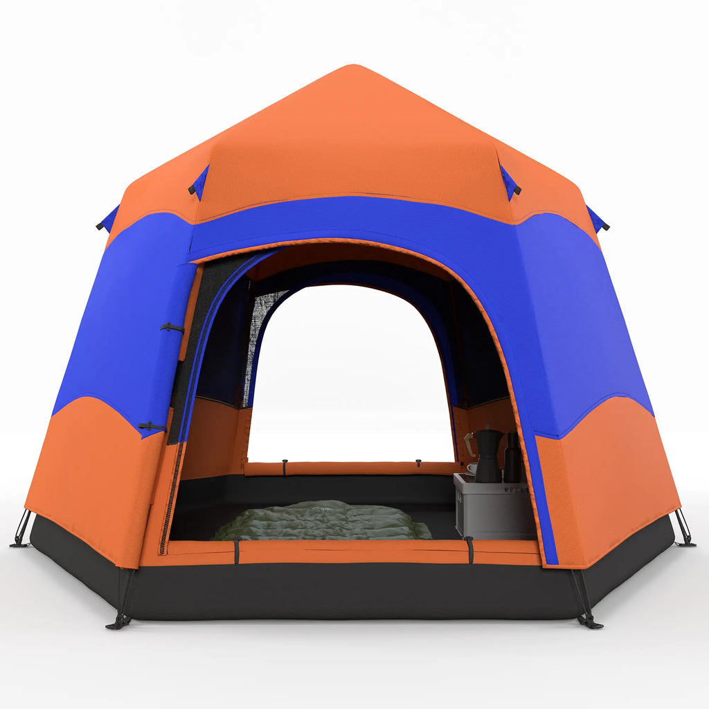 Outsunny Tenda da campeggio pop-up 4-6 persone a doppia parete per esterni