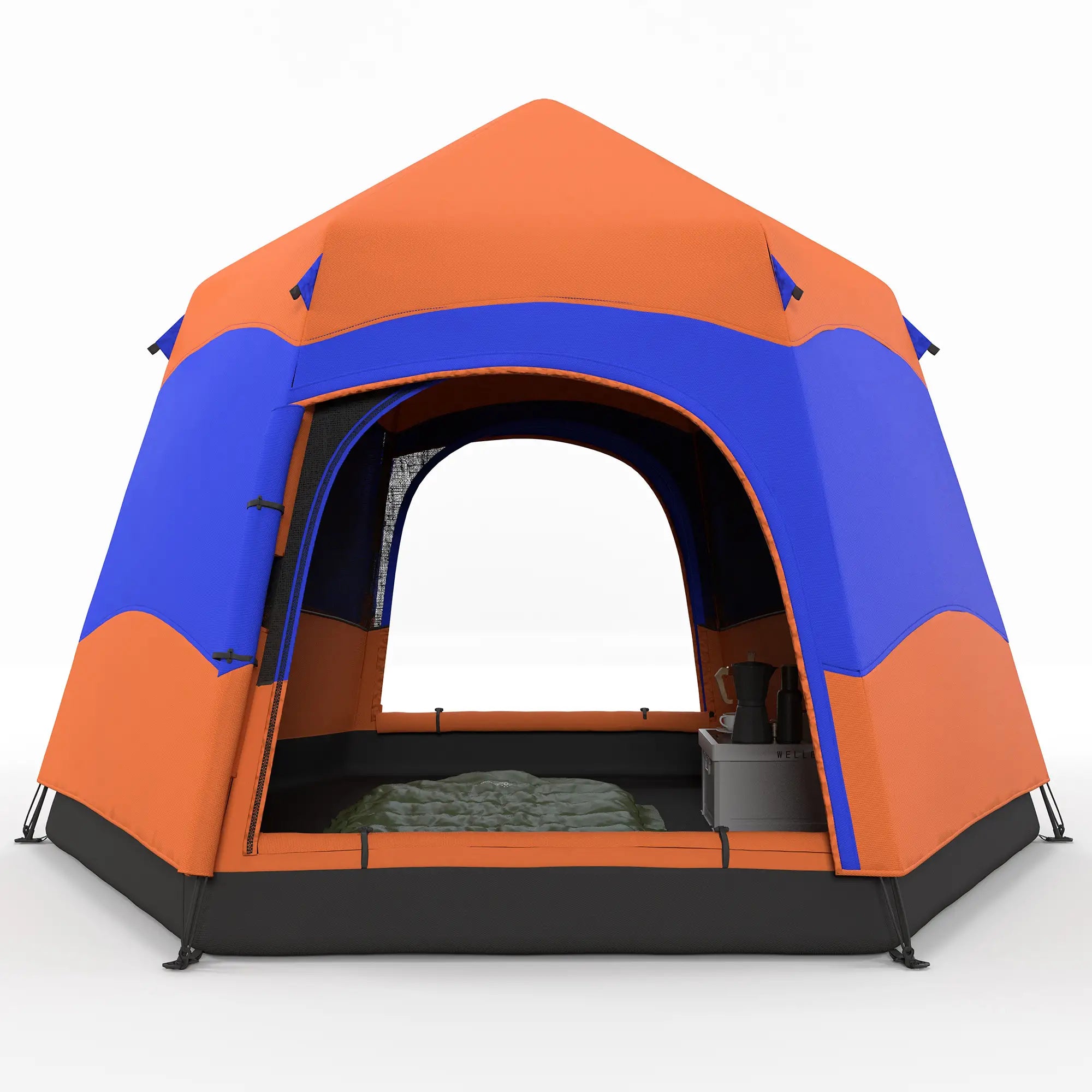 Outsunny Tenda da campeggio pop-up 4-6 persone a doppia parete per esterni