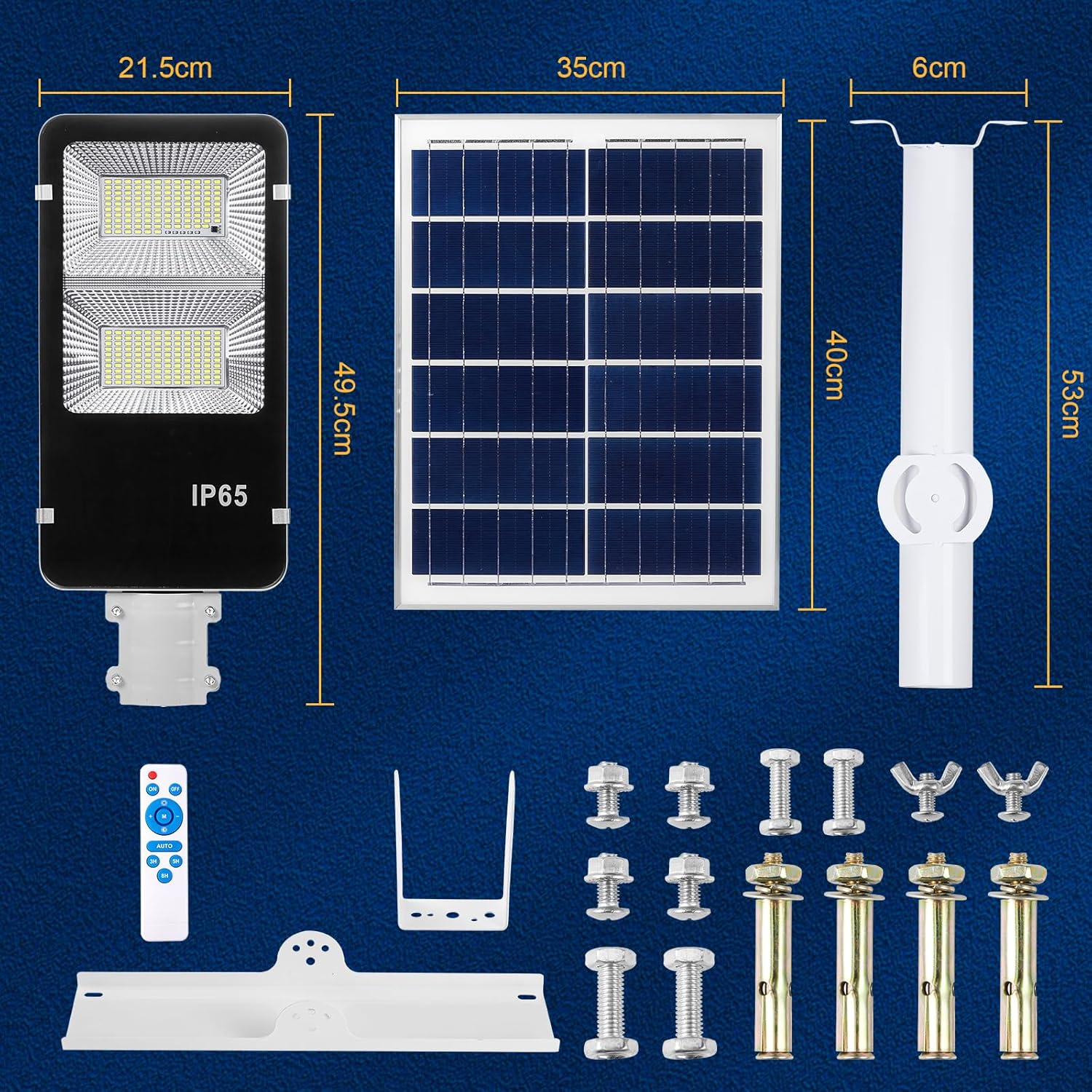 BTTO Solarlampen für Außen mit Fernbedienung,6500K Solar LED Strahler mit 180° Beleuchtungsbereich,IP65 Wasserdichte Dimmbare Solarleuchten Gärten,Wegeleuchten Outdoor für Wand Straße Garage