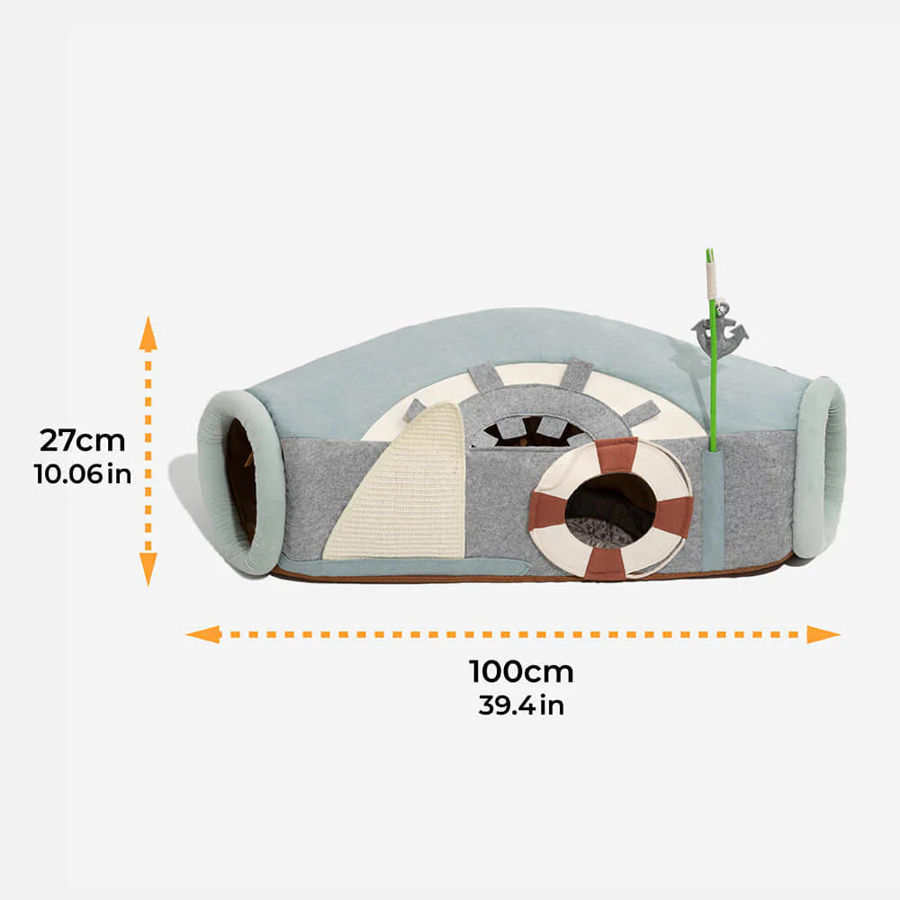 KatzenSpa-Tunnelbett – Platzsparendes Spiel- und Schlafparadies für Katzen