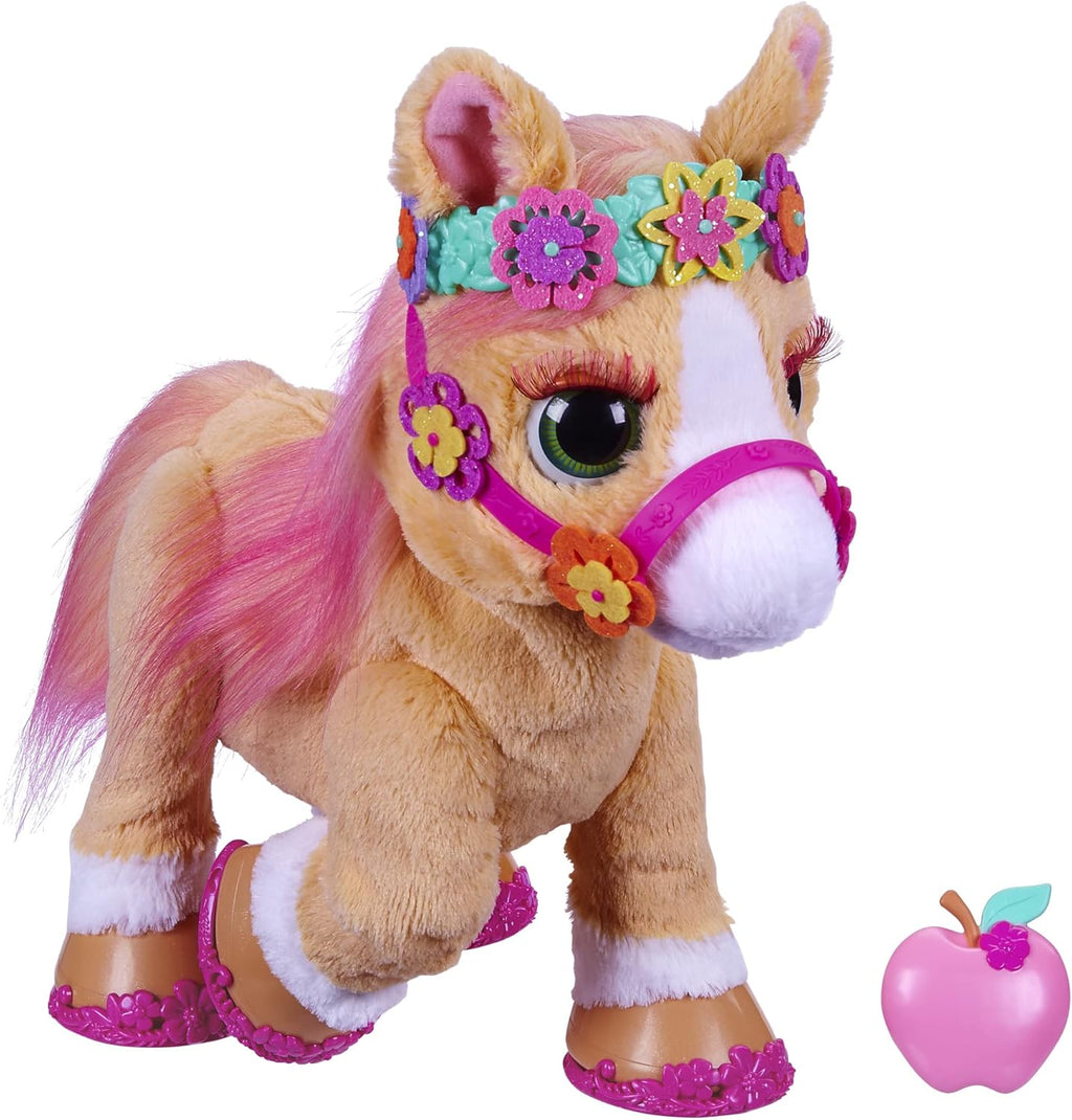 FurReal Hasbro Cinnamon, Mein stylisches Pony, 80 Plus Gerusche, Reaktionen, 26 Accessoires, Elektronisches Tierchen ab 4 Jahren, Multi, 35 cm