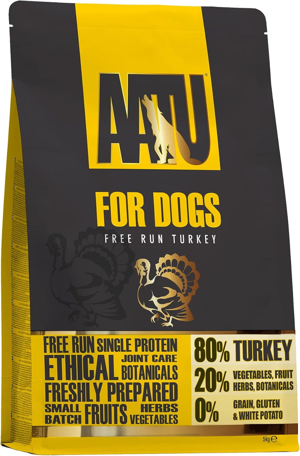 AATU Cibo Secco per Cani, Cibo Secco per Cani 80/20 con Pollo, Cibo per Cani Senza Cereali ad Alto Contenuto Proteico, Alimento Naturale per Cani Adulti di Tutte le Razze, 1,5 kg