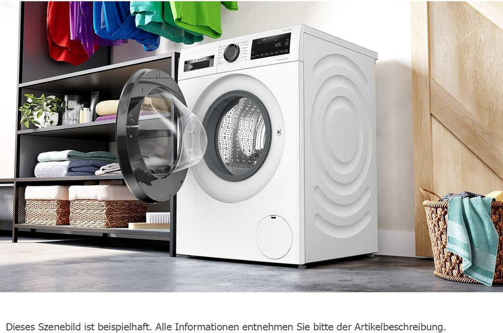 BOSCH WAN28127 Lavatrice Serie 4, a carica frontale, capacità 8 kg, 1400 giri/min, Iron Assist, Active Water Plus, EcoSilence Drive, Speed Perfect, bianco, 60 cm