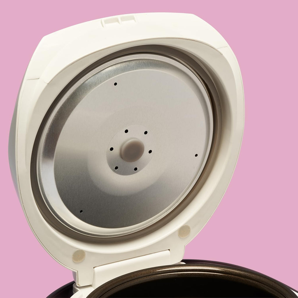 REISHUNGER Cuociriso digitale piccolo, nero | Da 0,6 L fino a 3 persone | Funzione mantenimento calore, timer e pentola premium | Multicooker e vaporiera piccoli, 8 programmi, tecnologia a 7 fasi