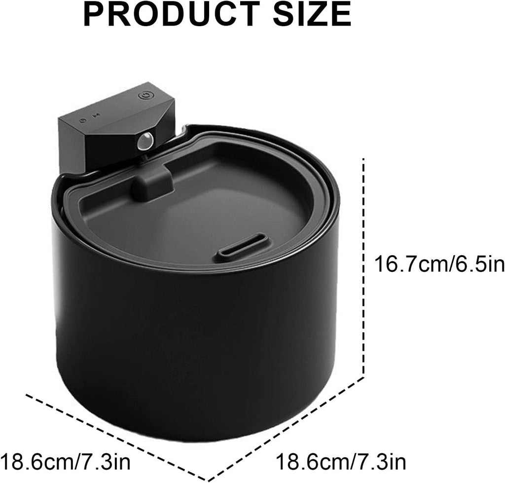 PJDDP Kabelloser Katzenbrunnen, Leiser Trinkbrunnen Für Katze, 2.2L Trinkbrunnen Für Katze Keramik Trinkbrunnen Schüssel Für Katze Und Hunde,Schwarz,3000mAh
