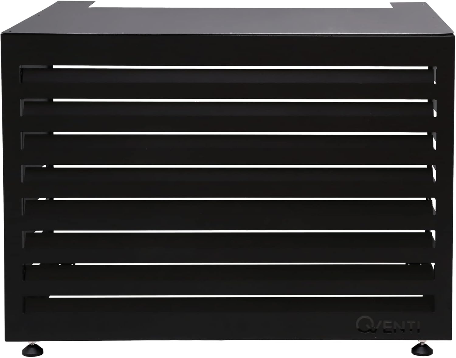 Copertura Qventi per condizionatore - Antracite/Grigio - Alluminio - Griglia di protezione - Rivestimento - Facile montaggio - Taglia S - Dimensioni esterne (LxPxH): 100 x 50 x 75 cm