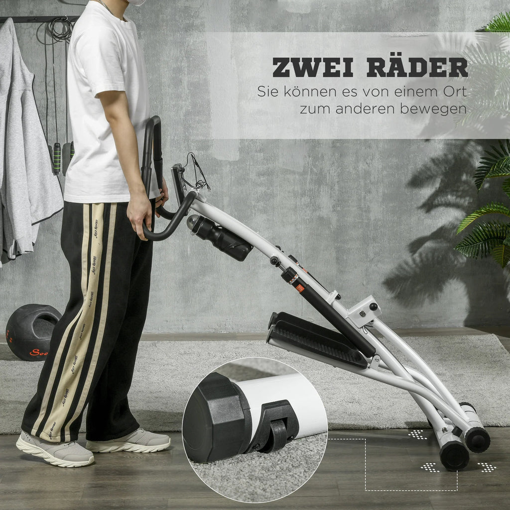 SPORTNOW Stepper con Maniglia 12 Livelli di Resistenza Display Monitor