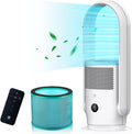 Ventilatore senza pale con purificatore d'aria, ventilatore a torre silenzioso Ultty con telecomando, touch, timer 8H, filtro HEPA 99,97%, ventilatore senza pale oscillante a 90° e alto 80 cm per camera da letto e casa, CR022 Bianco