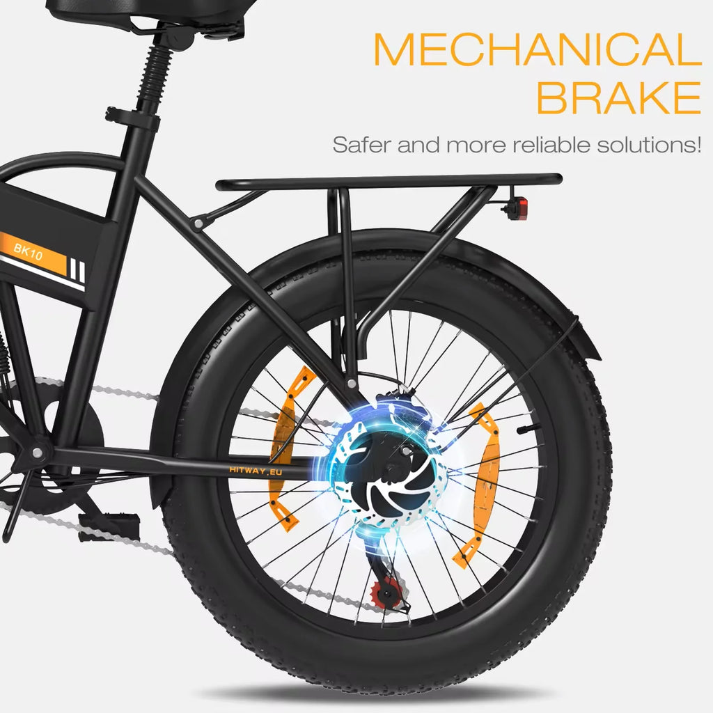 HITWAY BK10S Bici Elettrica Pieghevole 500W, 48V 12Ah, Pneumatici 20x4.0, Telaio in Alluminio