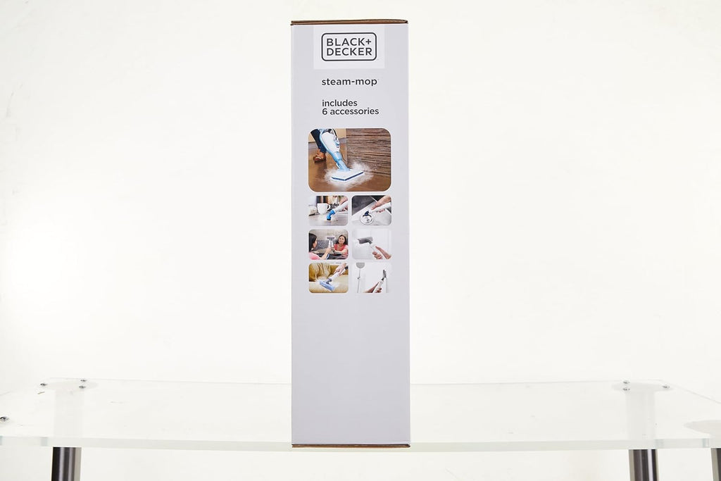 Black+Decker 15-in-1 Dampfbesen Steam-mop (mit Steamitt Dampfhandschuh zur Oberflchenreinigung, AutoSelect für richtige Menge Dampf, 180° drehbarer Reinigungsfu, inkl. 15-tlg Zubehr)