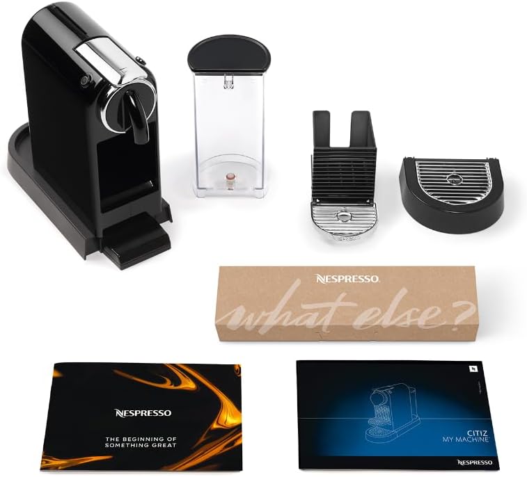 Nespresso De'Longhi EN267.BAE Citiz Macchina da Caffè con Montalatte, Funzione di Risparmio Energetico, 1710W, 1 Litro, 37.2 x 21.8 x 27.7 cm, Nero