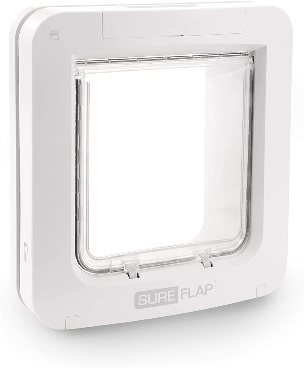 Sure Petcare SureFlap Mikrochip-Haustierklappe Connect mit Hub, Steuerung über Smartphone-App, mit Sperrmodus, Einbau in Türen, Glasscheiben und Wände, für Katzen und kleine Hunde, weiß