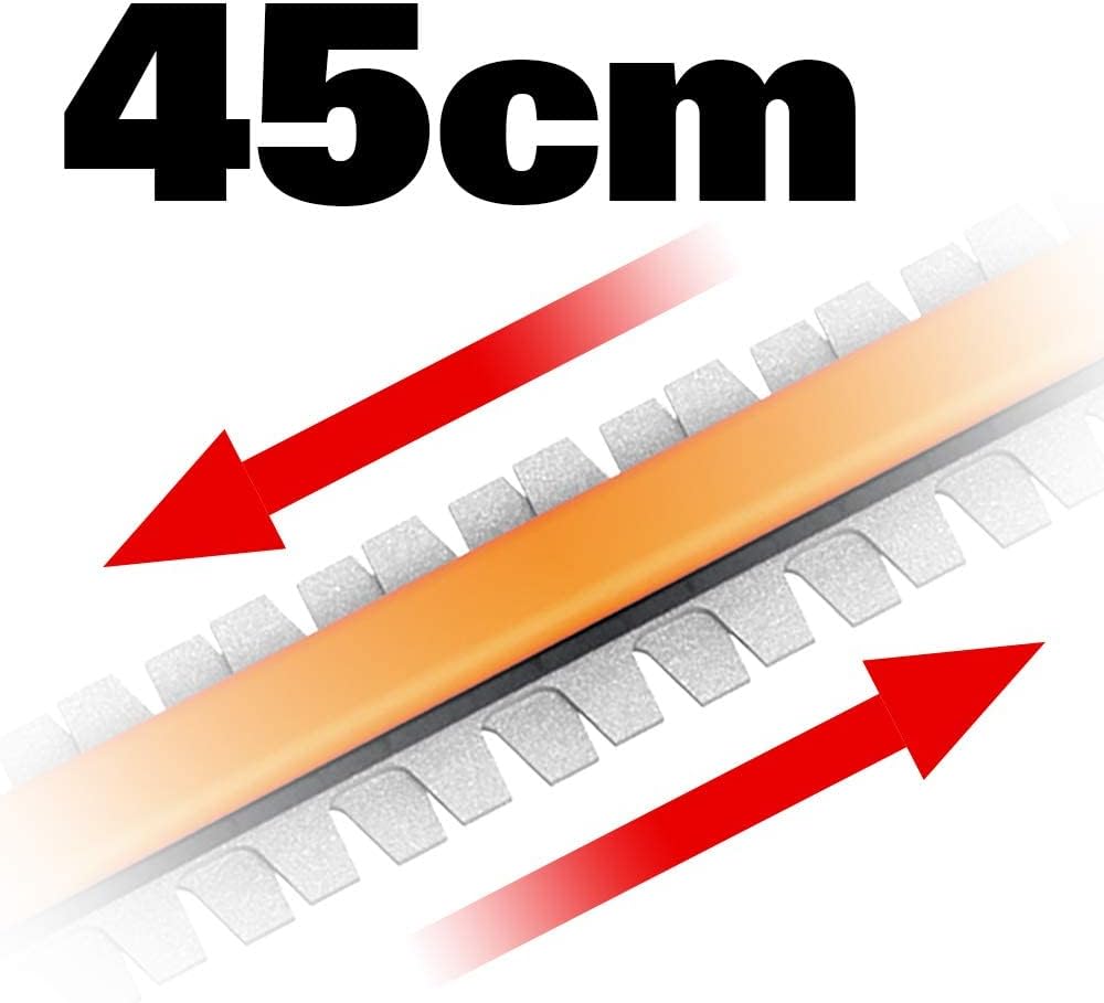 Worx 18V(20V MAX) Akku Teleskop Heckenschere Heckenschneider WG252E, 2,0Ah, PowerShare, lasergeschnittene Diamantmesser, 1 Std.Schnellladegerät