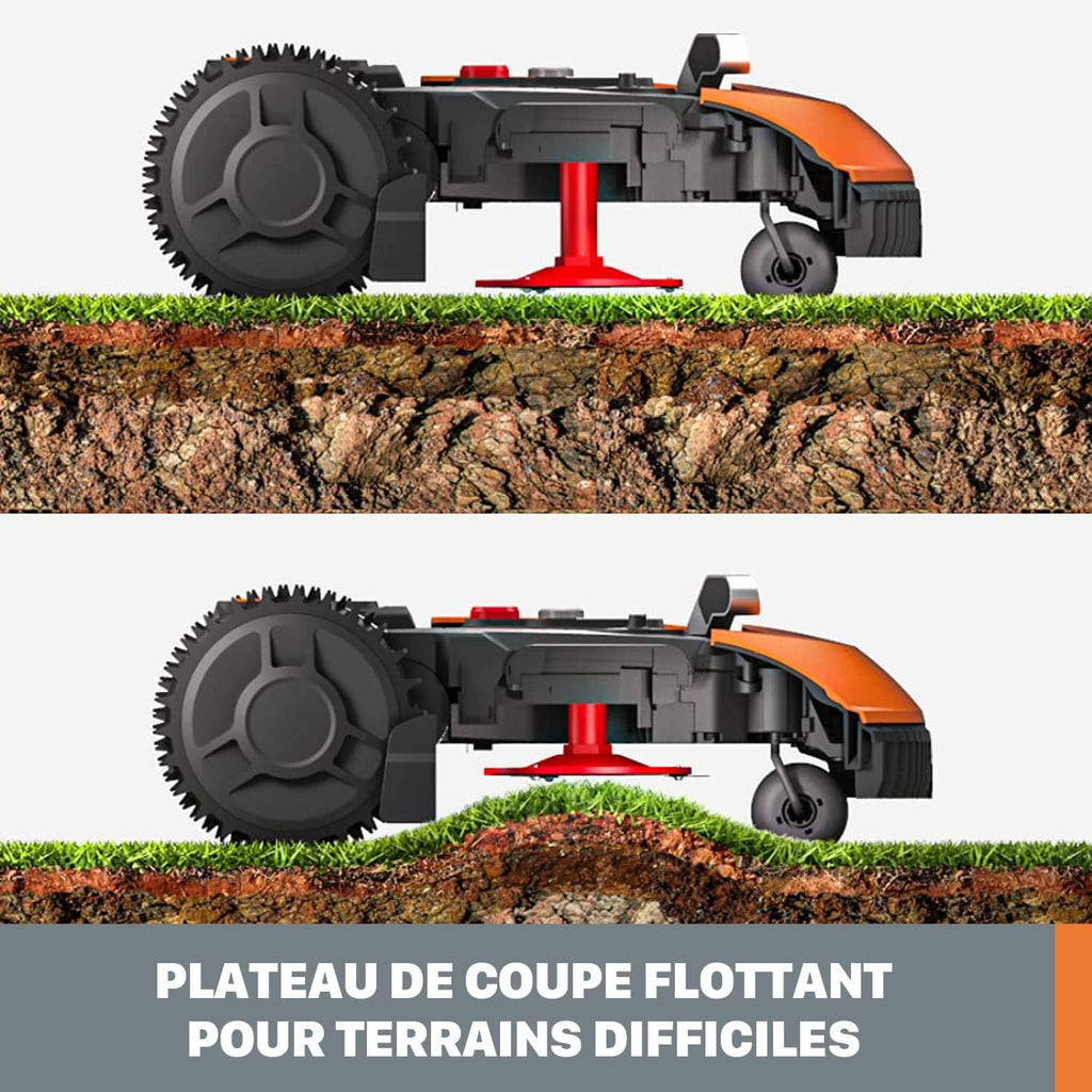 WORX Landroid Vision M600 Robot rasaerba WR206E.1 per giardini fino a 600m - Robot tagliaerba intelligente senza filo perimetrale - WLAN & Bluetooth - prevenzione attiva degli ostacoli con tecnologia AI - controllo tramite APP
