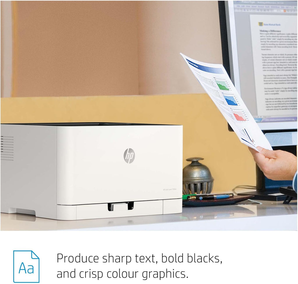 Stampante multifunzione laser a colori HP Color Laser MFP 179fwg, stampa, copia, scansione, fax, alimentatore automatico di documenti, Wi-Fi, Ethernet, USB, app HP Smart