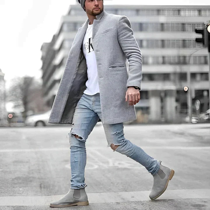 Lozenda - Stylish Long Winter Coat for Men