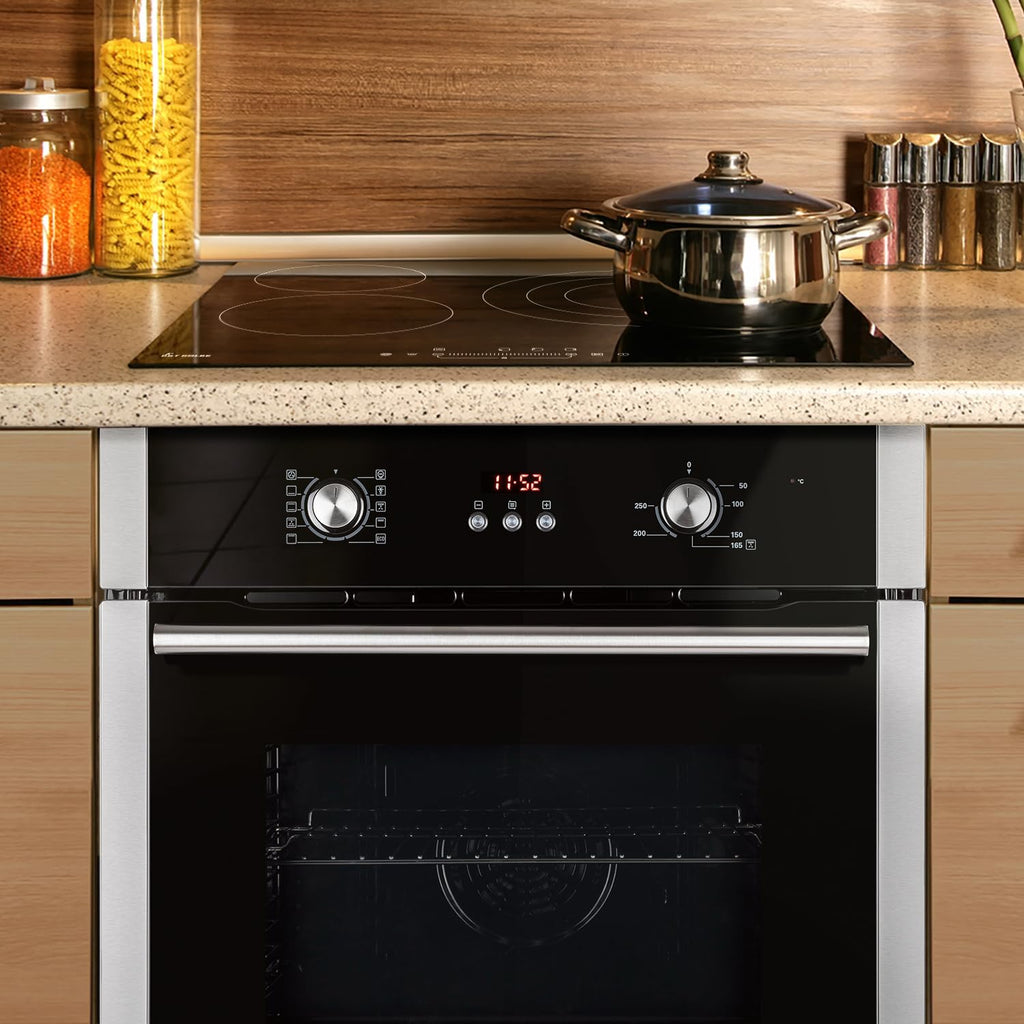 KKT KOLBE Autarkes Herdset | 60cm Einbaubackofen BO8805SS | 59cm Induktionskochfeld IH85900RL | Grill | Heißluft | Automatik-Timer | 2-fach Wärmeschutzverglasung | Kindersicherung | SET8805IH859RL