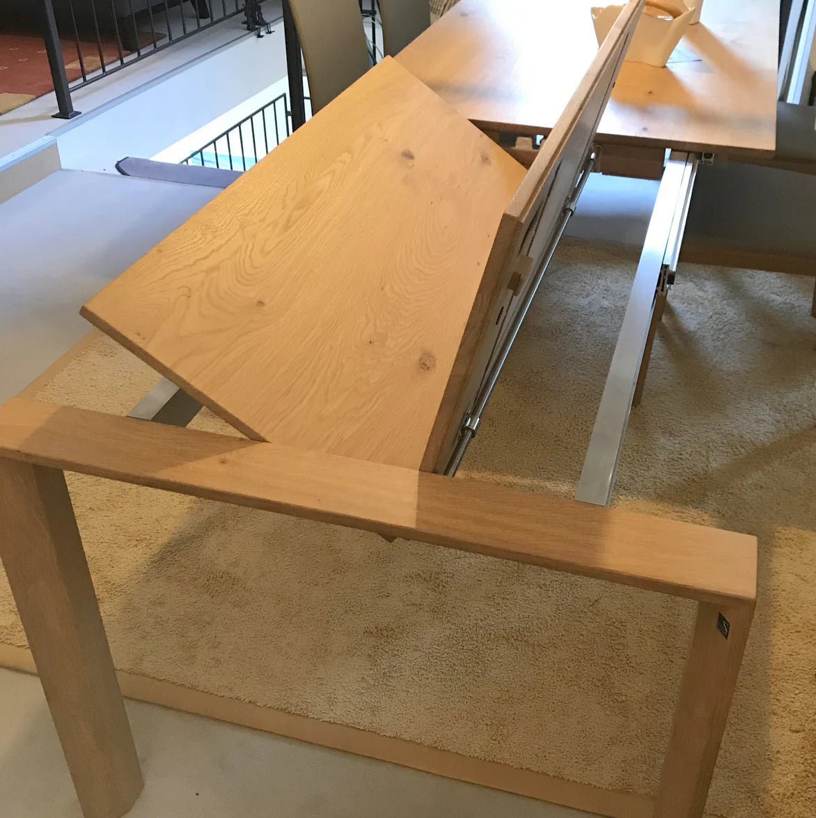 Scholtissek kleiner Ausziehtisch Küchentisch Jade 120, 140 und 160x85cm knorrige Eiche massiv,