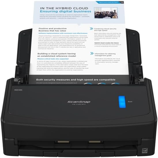 ScanSnap iX1400 Scanner da scrivania (Nero) - A4, fronte-retro, USB 3.2 con ADF