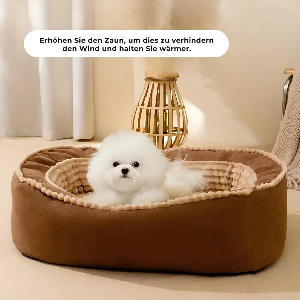 Flauschiges Hundebett FluffyNest – Weicher, waschbarer Schlafplatz für Hunde