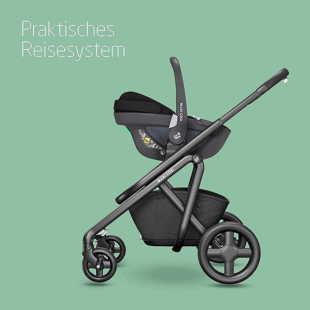Maxi-Cosi Pearl 360 i-Size baby autositz, autositz 360 grad drehbar, 3 Monate - 4 Jahre (61-105 cm), Drehung mit nur einer Hand, ClimaFlow, Easy-In-Gurt, G-CELL, Authentic Black