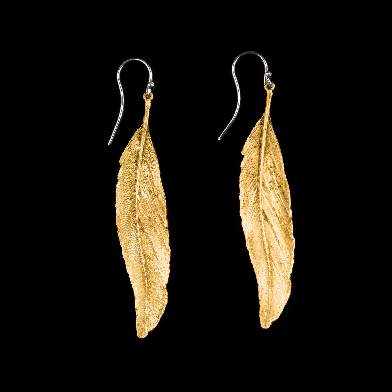 Feder - Ohrhnger Lang Einzel Gold