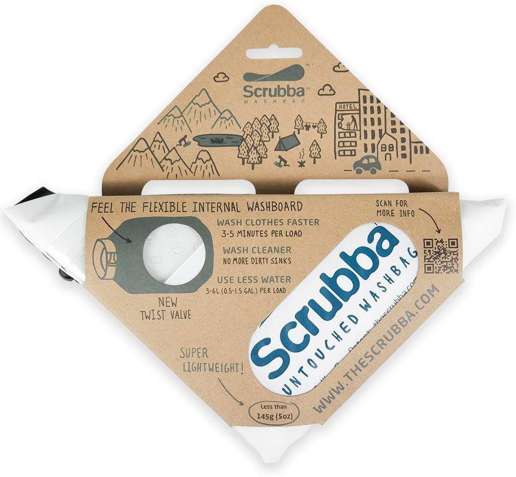 Scrubba Toplader Wash Bag 2.0 - Lavatrice portatile da campeggio - Borsa per il lavaggio e sacca da bucato, Verde