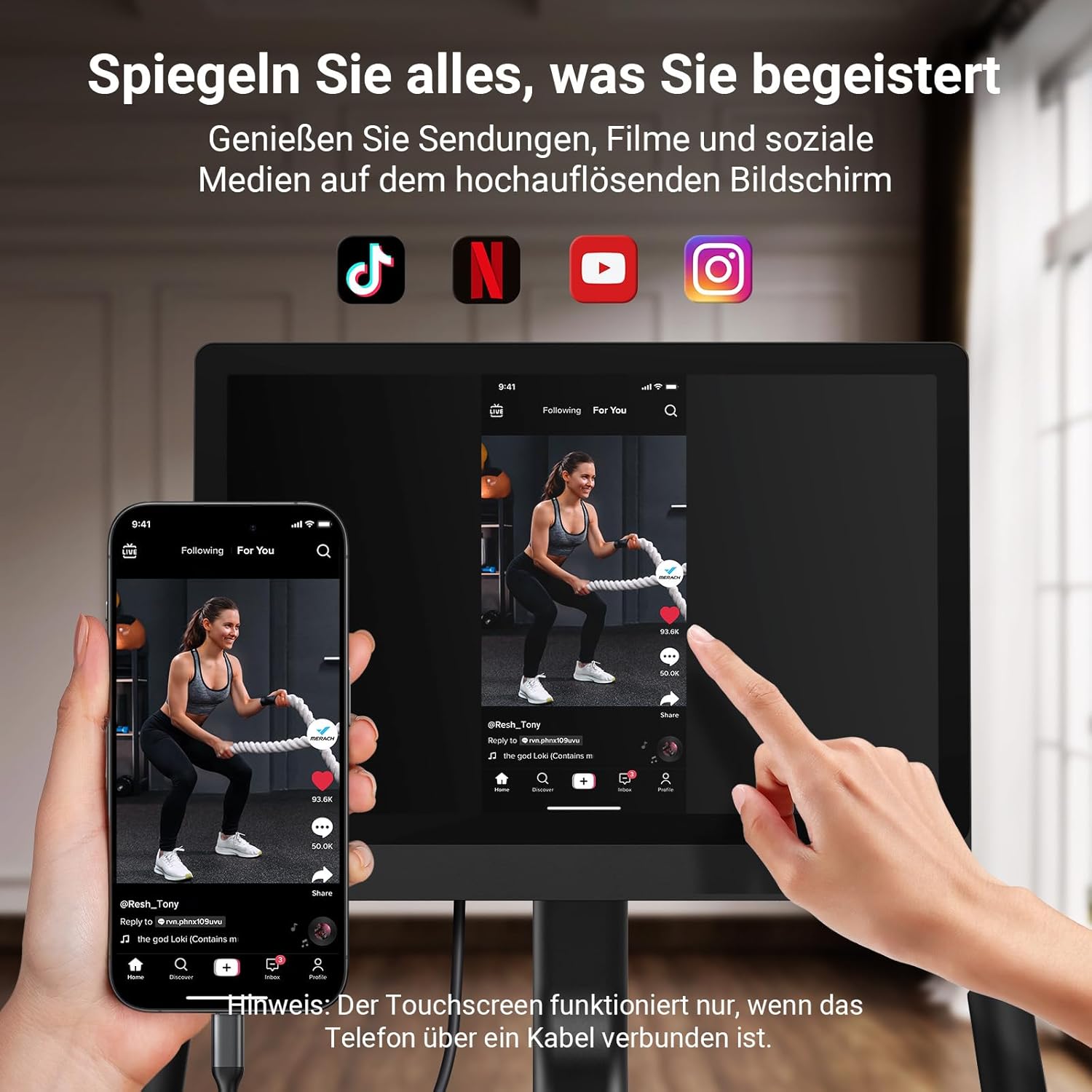 MERACH Cyclette con Resistenza Regolabile, Bici da Allenamento Silenziosa con Monitor LCD Migliorato, Supporto per Tablet, Cyclette da Interno per Cardio Fitness a Casa, App Dedicata, Fino a 136 kg