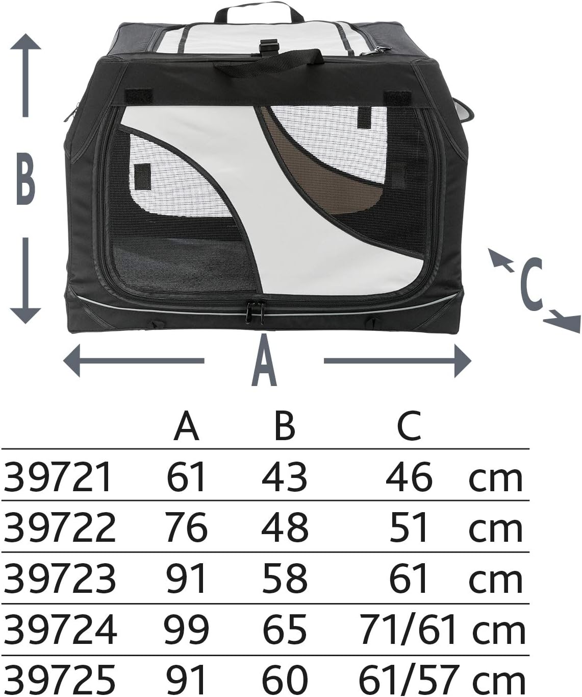 Trixie 39721 Mobile Kennel Vario 20, S: 61 × 43 × 46 cm