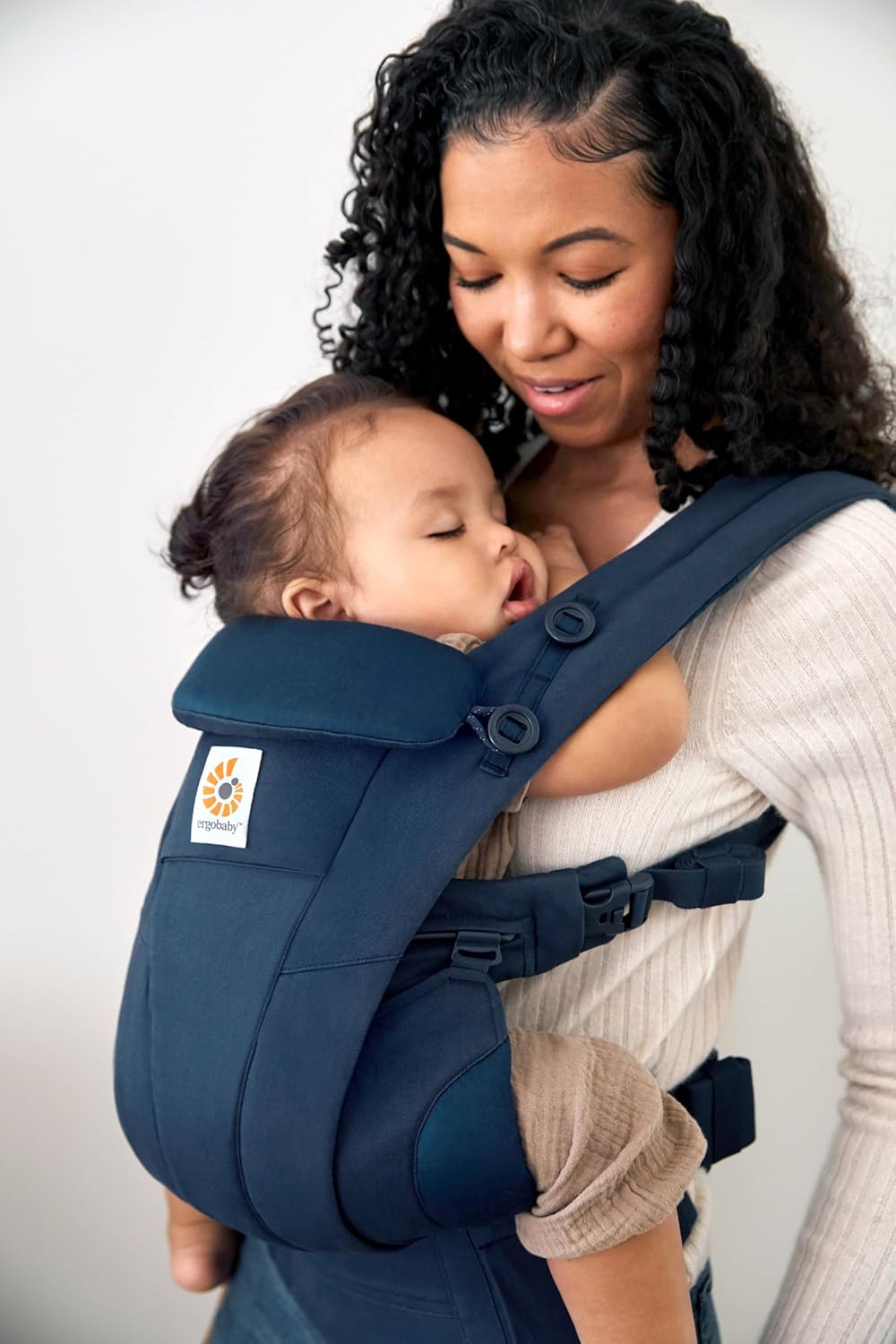 Ergobaby Omni Breeze Marsupio per Neonati dalla Nascita fino a 20 kg, Morbido Mesh SoftFlex a 4 Posizioni, Ergonomico, Porta Bebè, Natural Beige