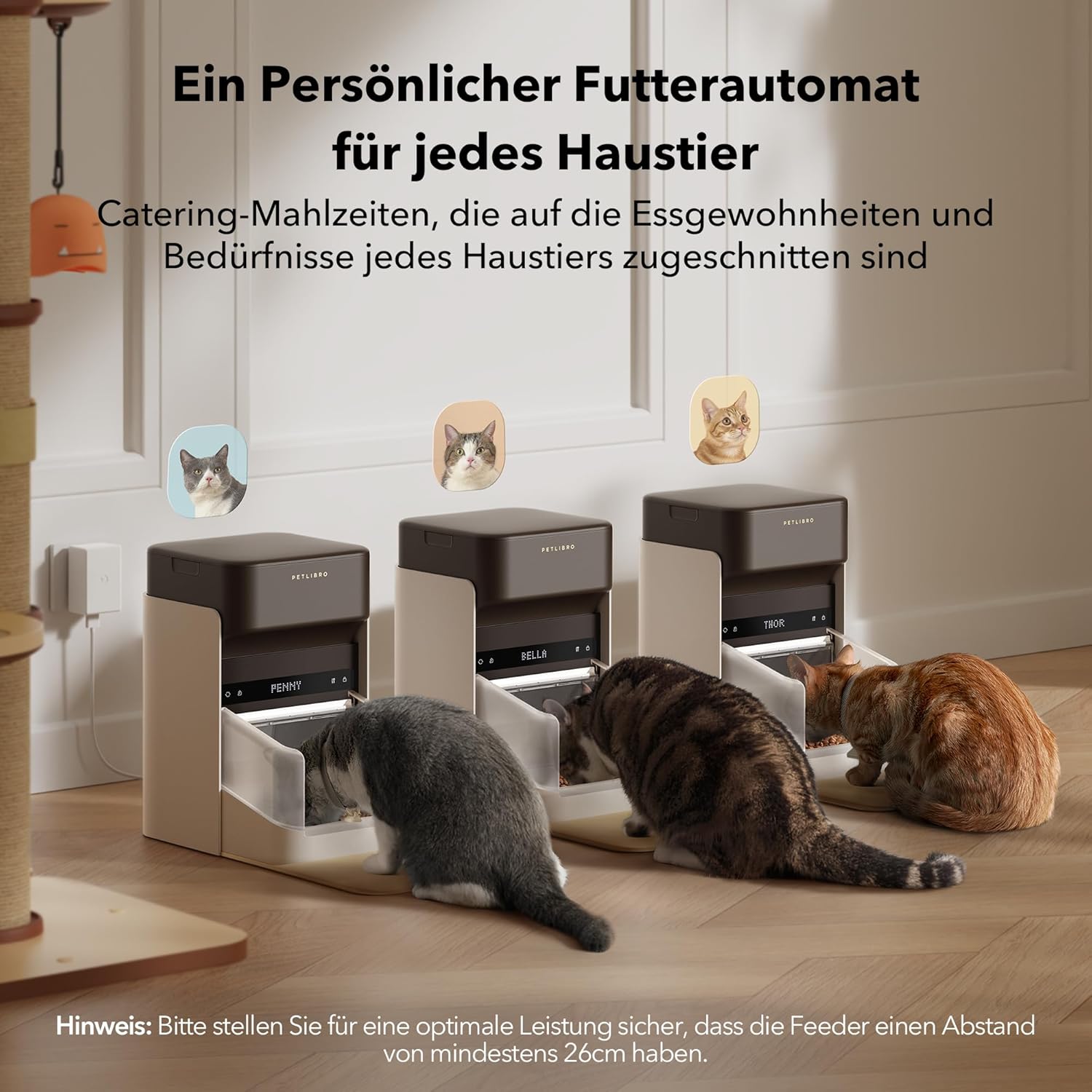 PETLIBRO Mangiatoia Automatica per Gatti RFID, Distributore Automatico di Cibo per Animali Domestici con Wi-Fi 5G, Ciotola per Gatti con Sensore di Riconoscimento del Collare, Mangiatoia Automatica per Gatti con App, 1-10 Pasti, 3L