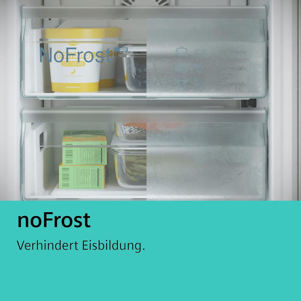 Frigorifero Multic дверный SIEMENS KF96NVPEA iQ300, 183 x 91 cm, 405 L di refrigerazione e 200 L di congelamento, hyperFresh per una freschezza più duratura, noFrost per non sbrinare mai più, superCooling per un raffreddamento più rapido