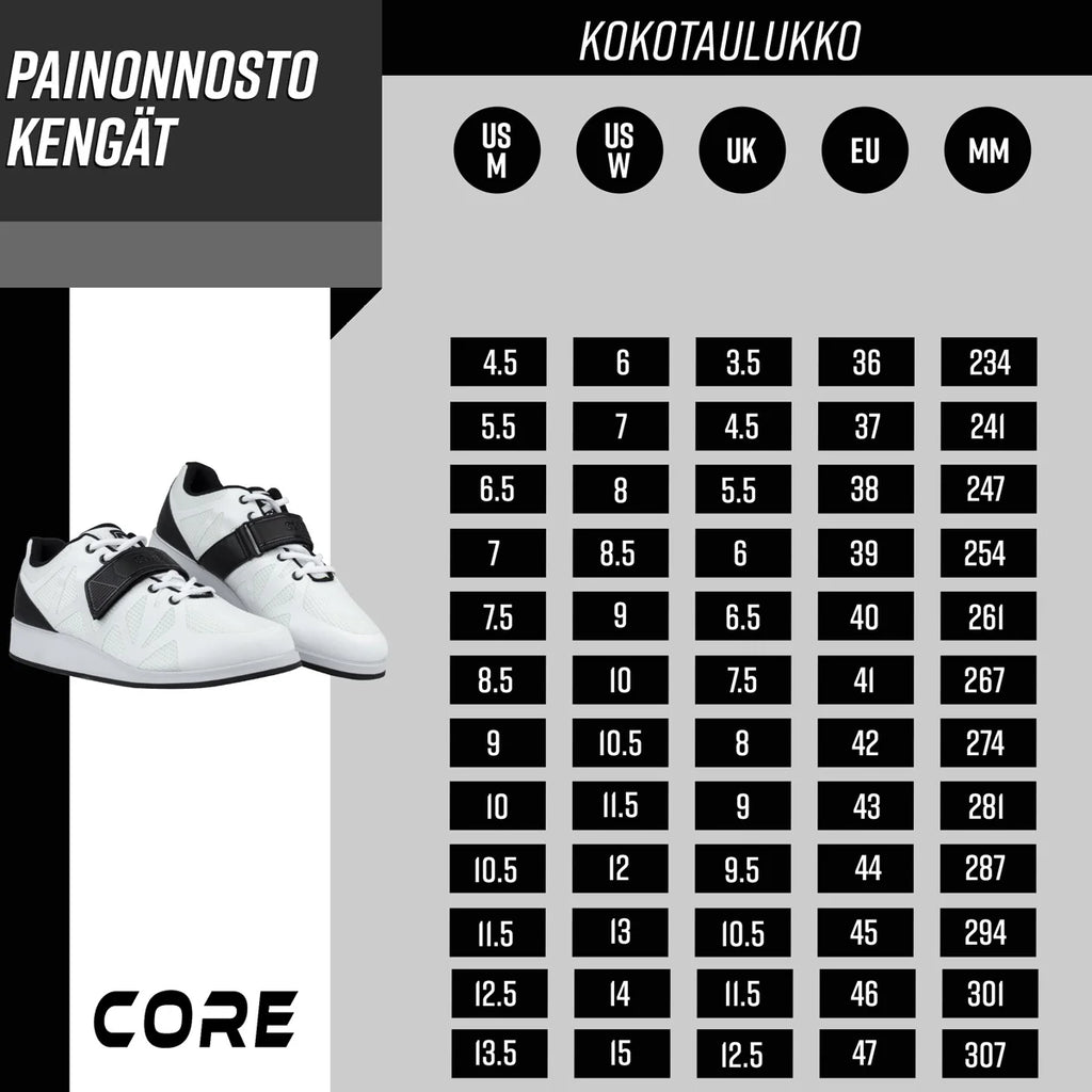 Scarpe da sollevamento pesi Core, bianco
