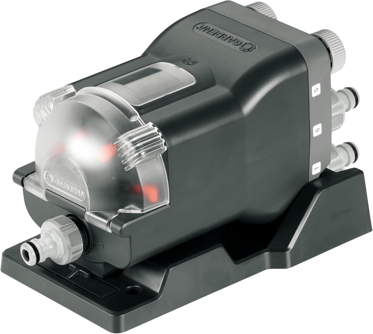 Gardena distributore automatico d'acqua: distributore a 6 vie, facile da usare, salvaspazio, flessibile nell'impiego, ideale anche in caso di bassa pressione dell'acqua, filettatura esterna da 3/4" (1197-20)