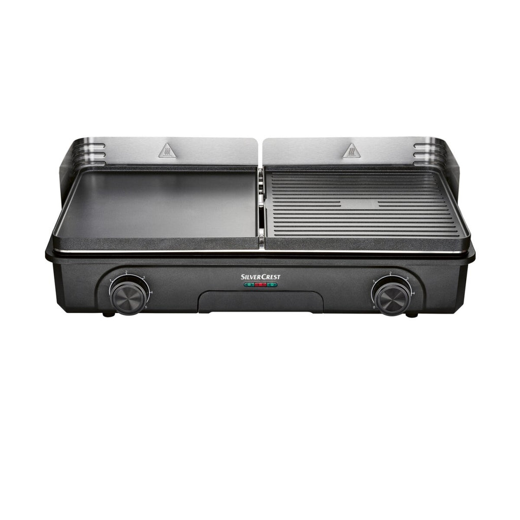 SILVERCREST® KITCHEN TOOLS Barbecue da tavolo «STG 2200 A1», con due superfici di cottura separate - Articolo nuovo di seconda scelta