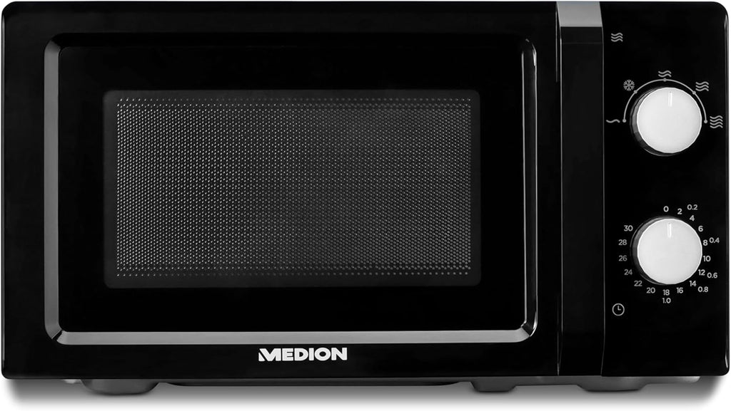 MEDION Forno a microonde (20 litri, 700 watt, compatto e salvaspazio, 5 livelli di potenza, funzione scongelamento, timer, MD11475) bianco